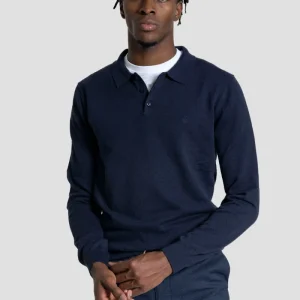 Polo Manga Larga Marino