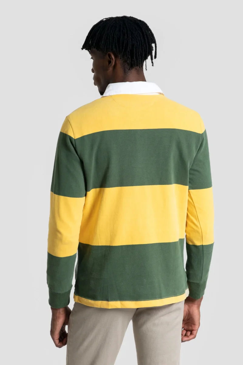 Polo Manga Larga Rayas Amarillo - Imagen 4