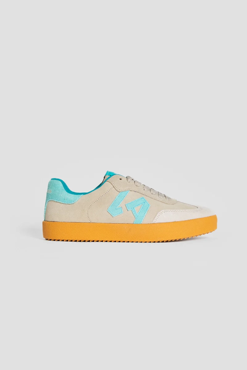 Zapatillas Gris Topo con Turquesa - Imagen 3