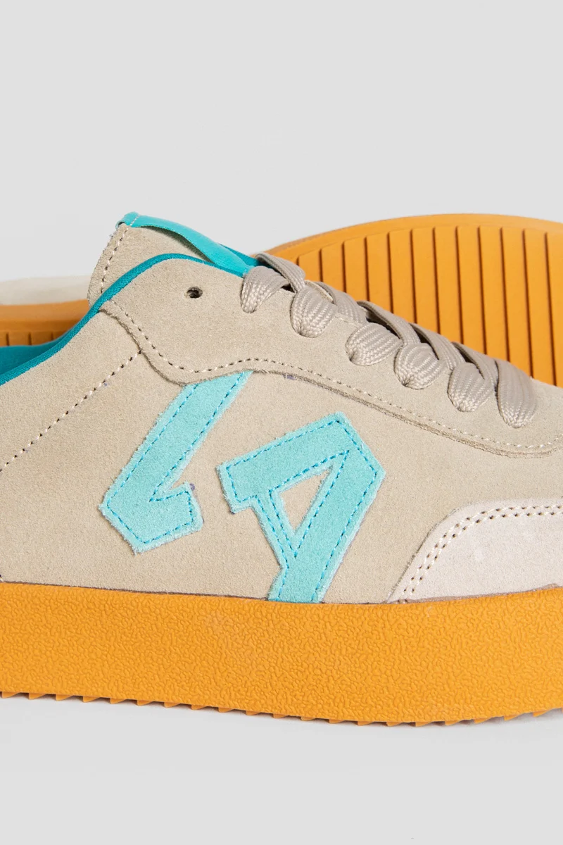 Zapatillas Gris Topo con Turquesa - Imagen 4