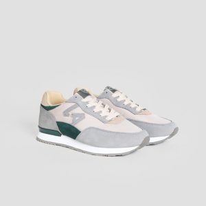 Zapatillas Hombre Gris con Verde