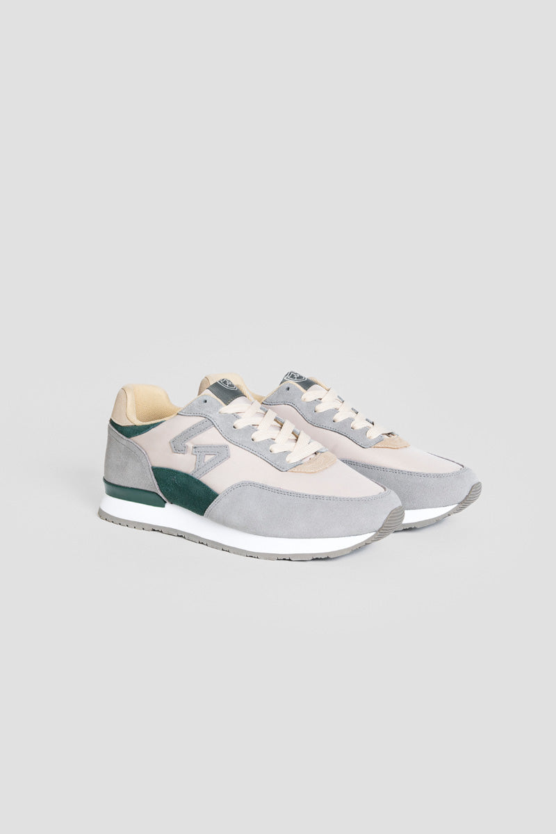 Zapatillas Hombre Gris con Verde - Imagen 2
