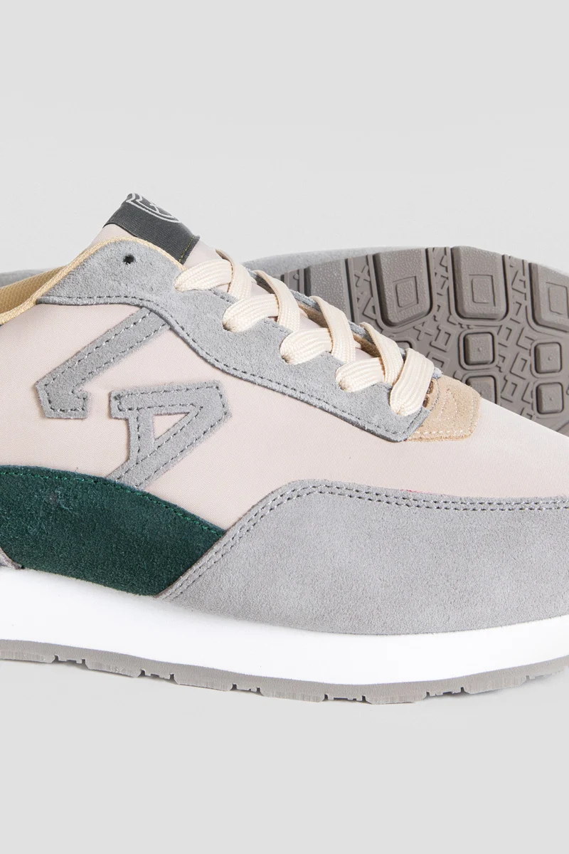 Zapatillas Hombre Gris con Verde - Imagen 4