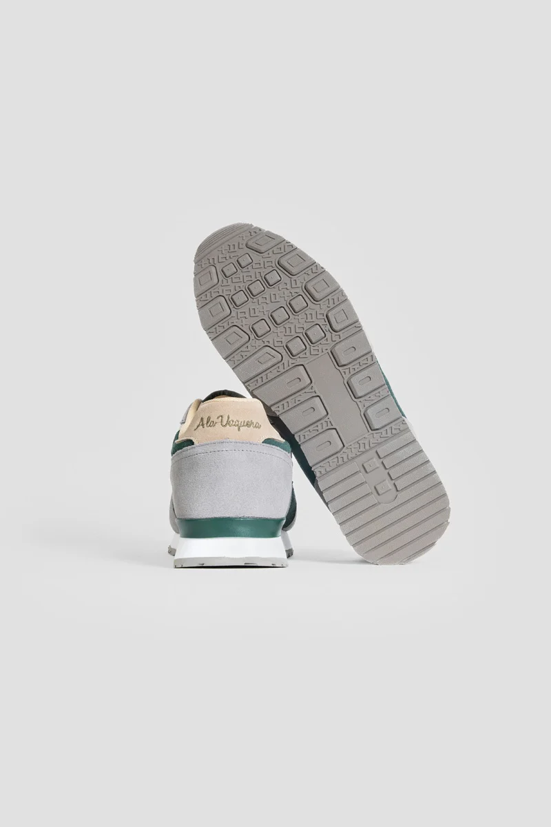 Zapatillas Hombre Gris con Verde - Imagen 5