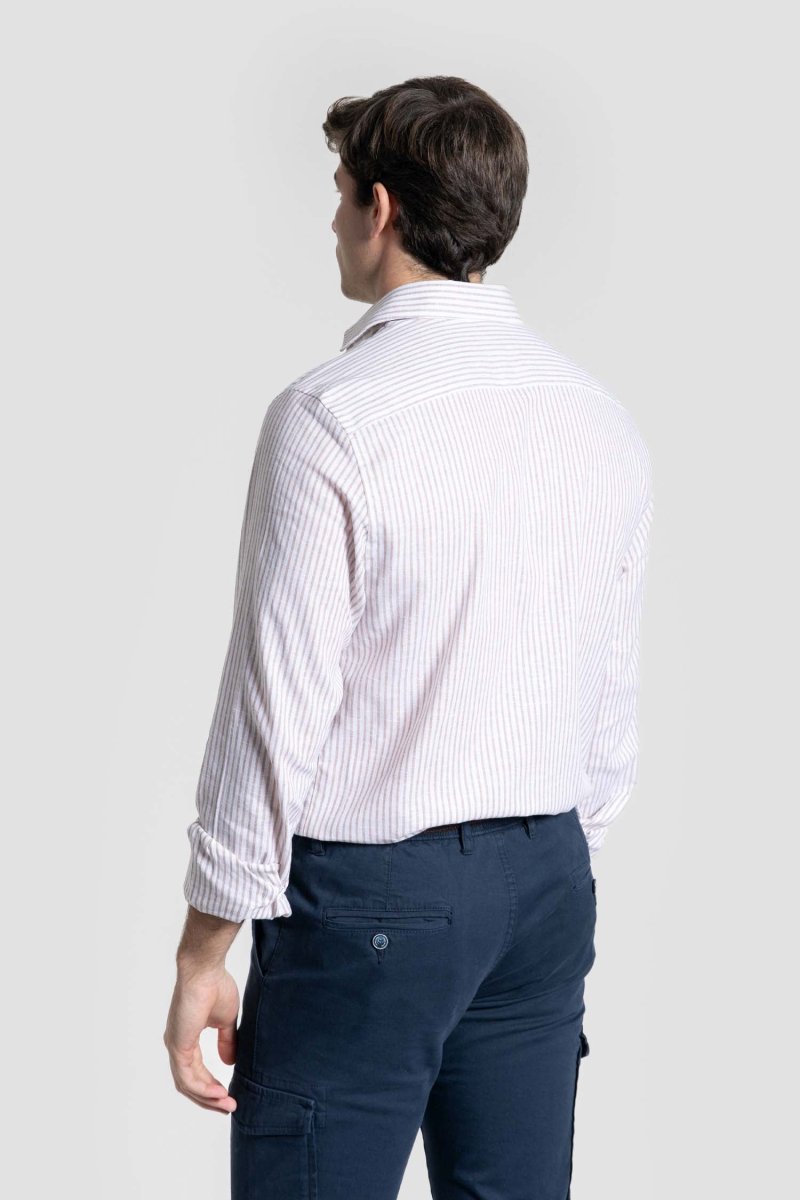 Camisa Rayas en Camel - Imagen 6