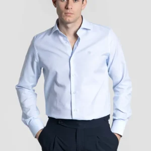 Camisa de Vestir Celeste
