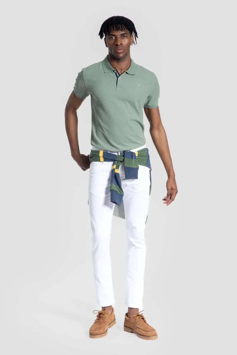 Pantalón Cinco Bolsillos Blanco - Imagen 3