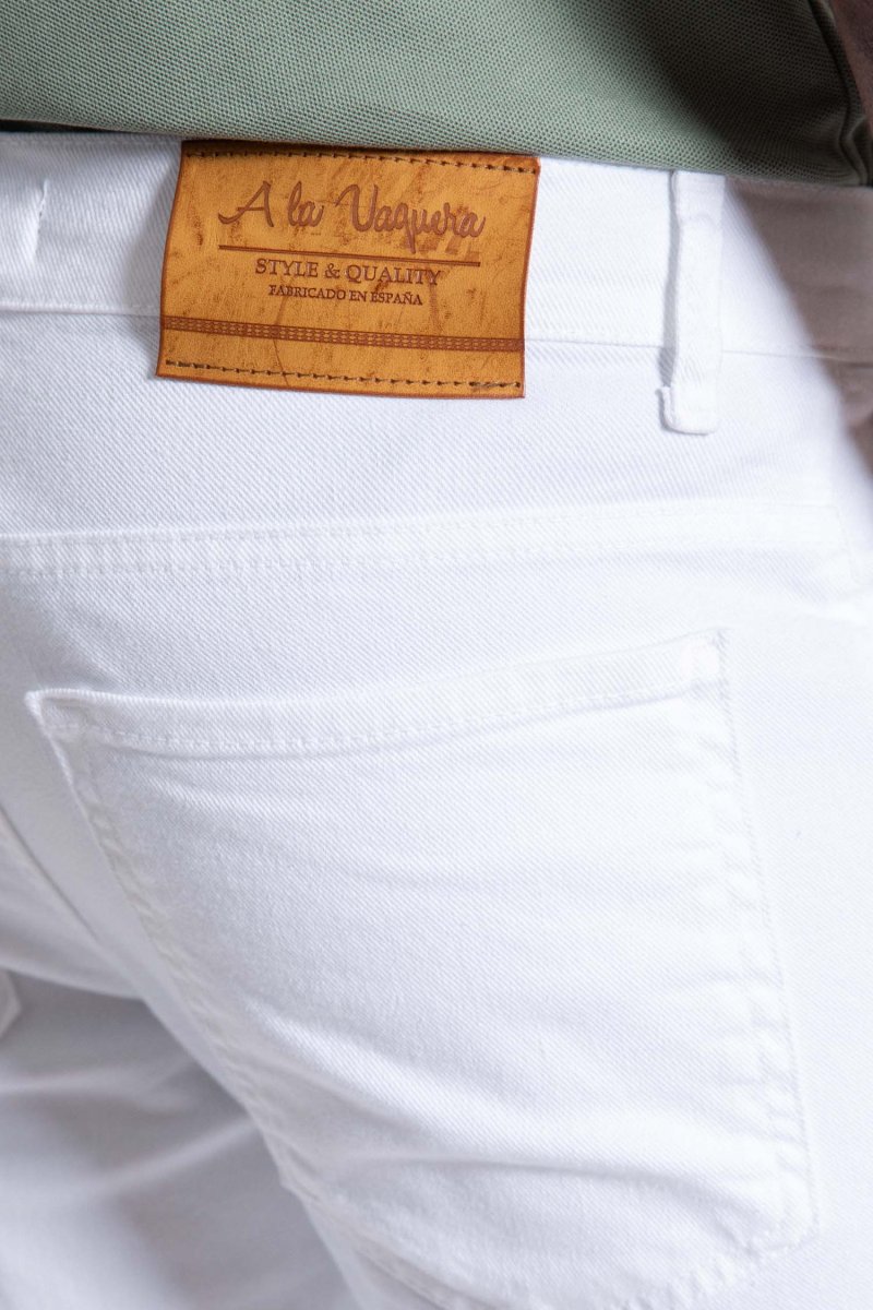 Pantalón Cinco Bolsillos Blanco - Imagen 7