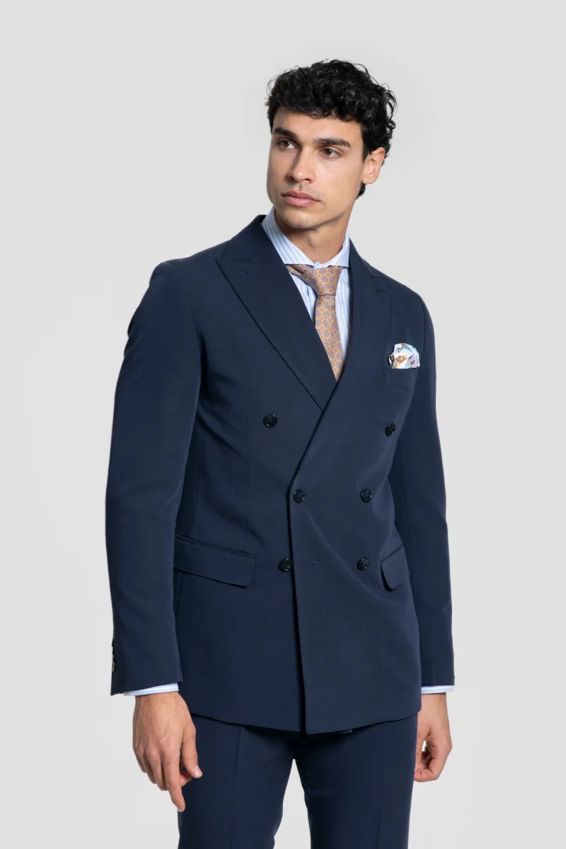 Traje Cruzado Azul - Imagen 4