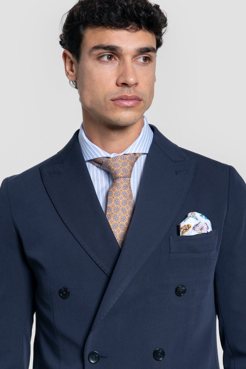 Traje Cruzado Azul
