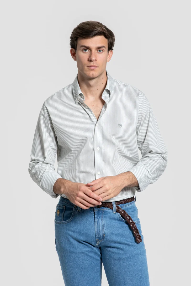 Camisa Rayas Kaki - Imagen 4