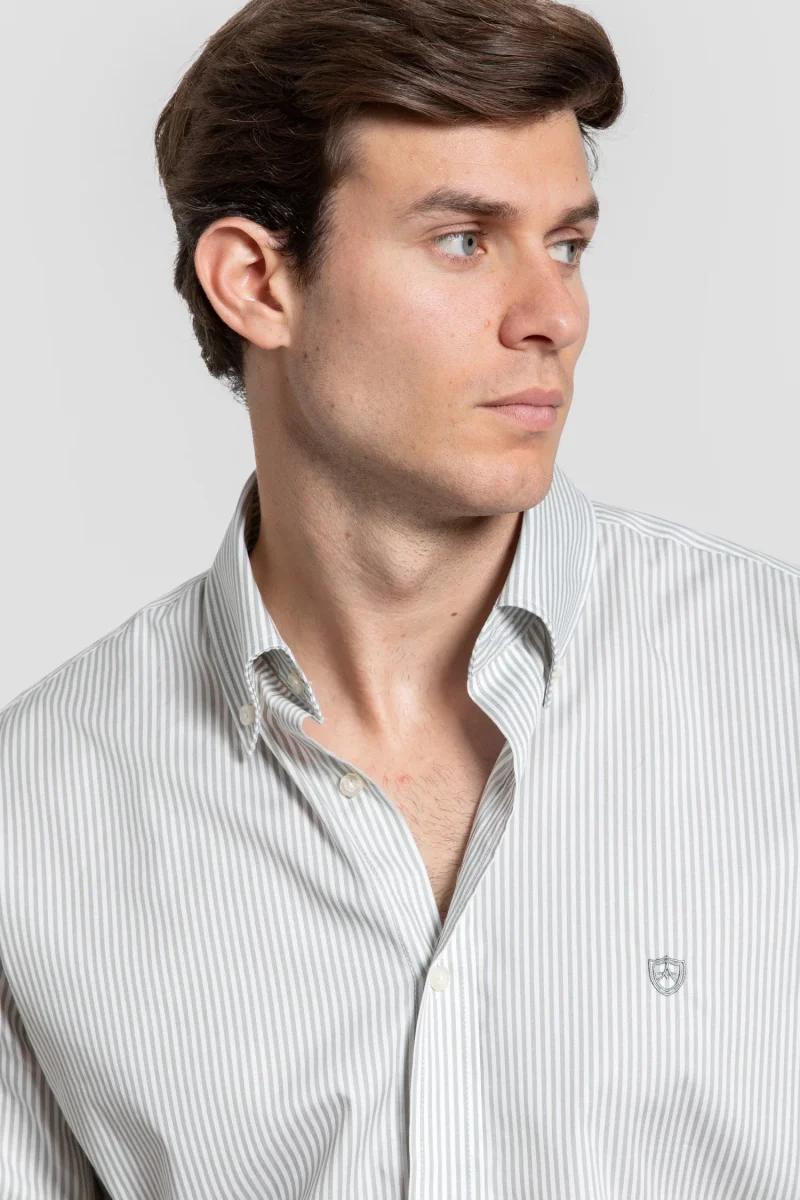 Camisa Rayas Kaki - Imagen 3