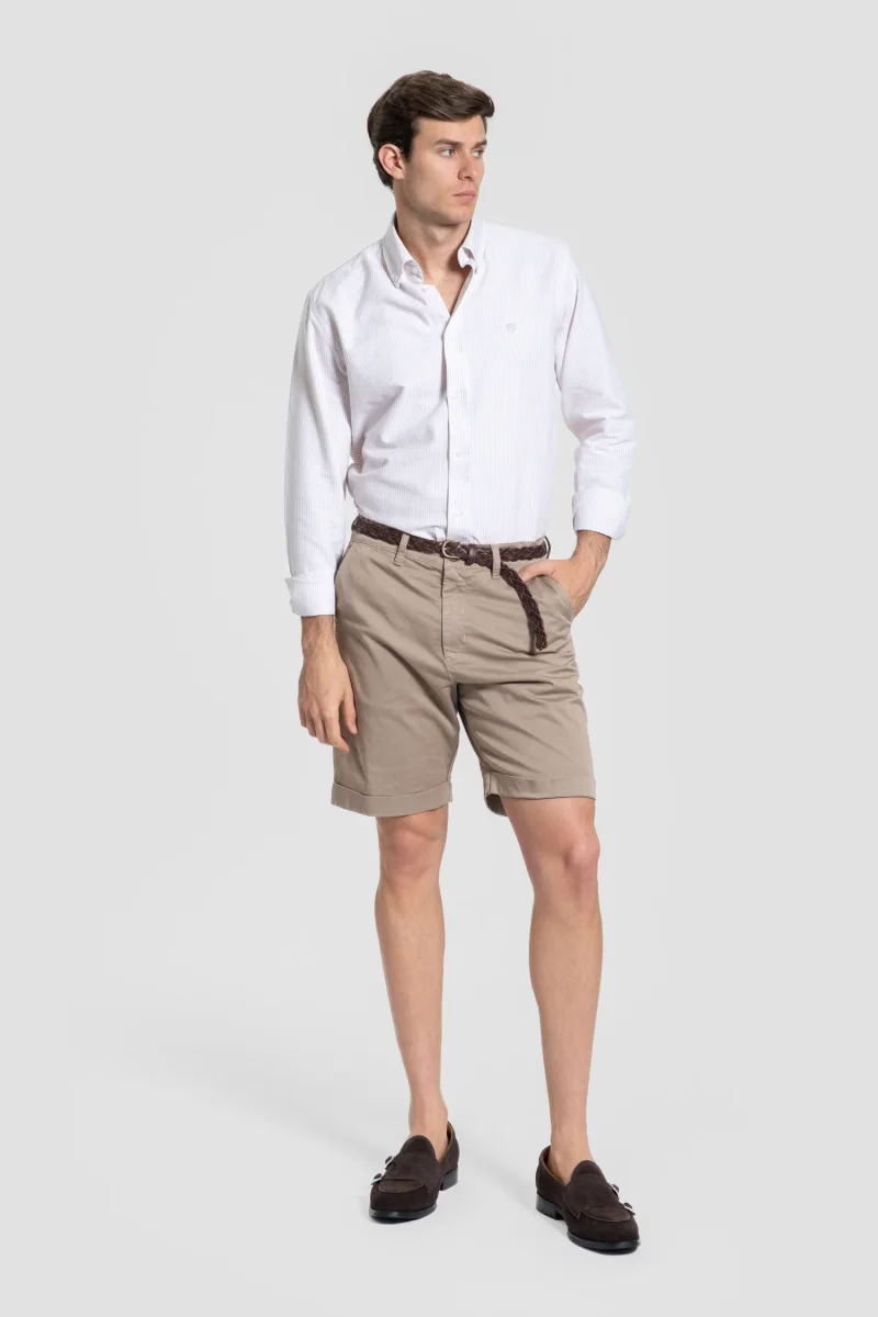 Camisa Rayas Camel - Imagen 4