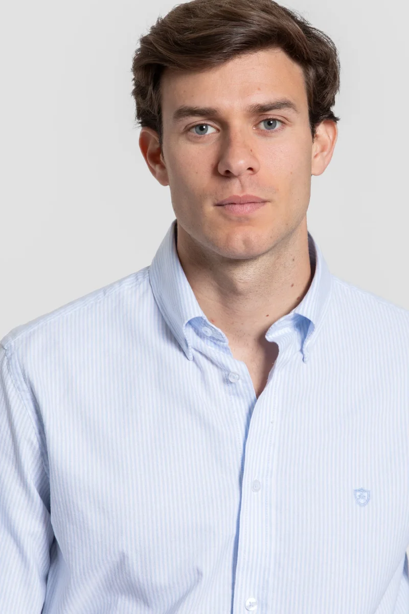 Camisa Rayas Celeste - Imagen 3