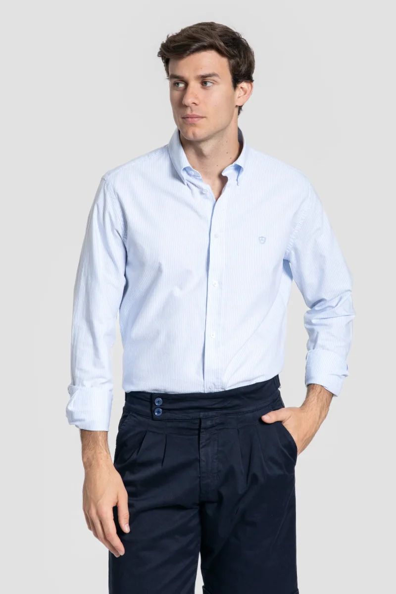 Camisa Rayas Celeste - Imagen 4