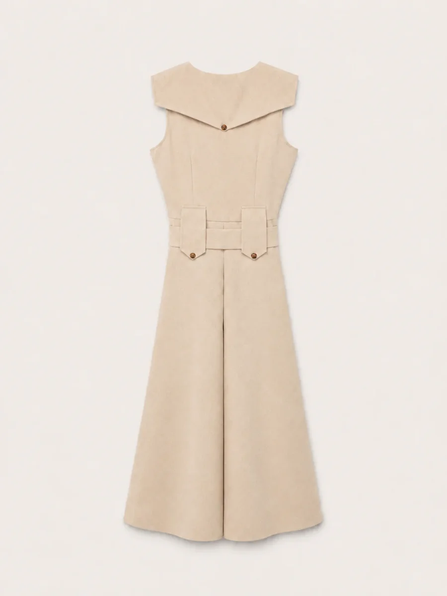 Vestido Midi Beige - Imagen 7