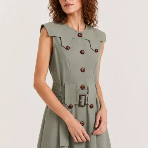 Vestido Midi Kaki