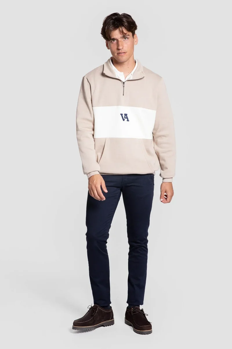 Sudadera Media Cremallera Franja Contraste - Imagen 7