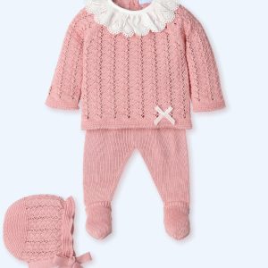 Conjunto Polaina Con Capota y  Tira Bordada Colección FLORAL RUSTIK