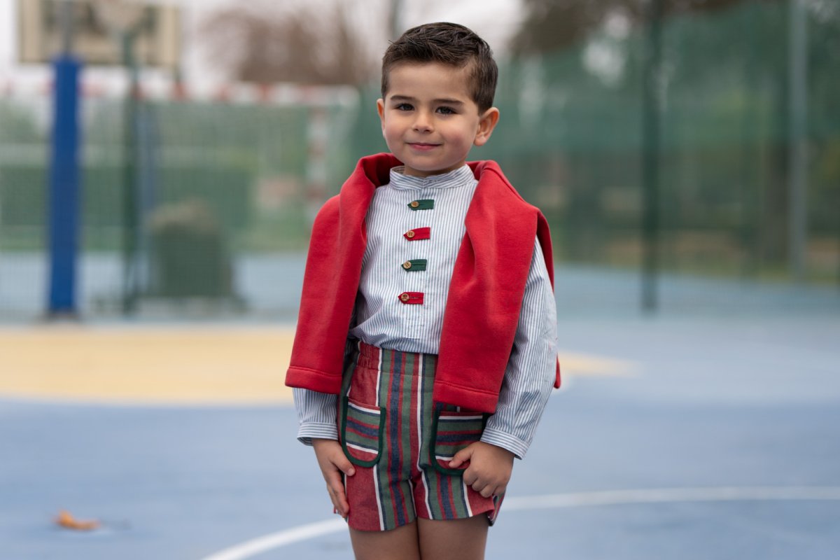 Blusa Niño Rayas Verde José Varón - Imagen 3