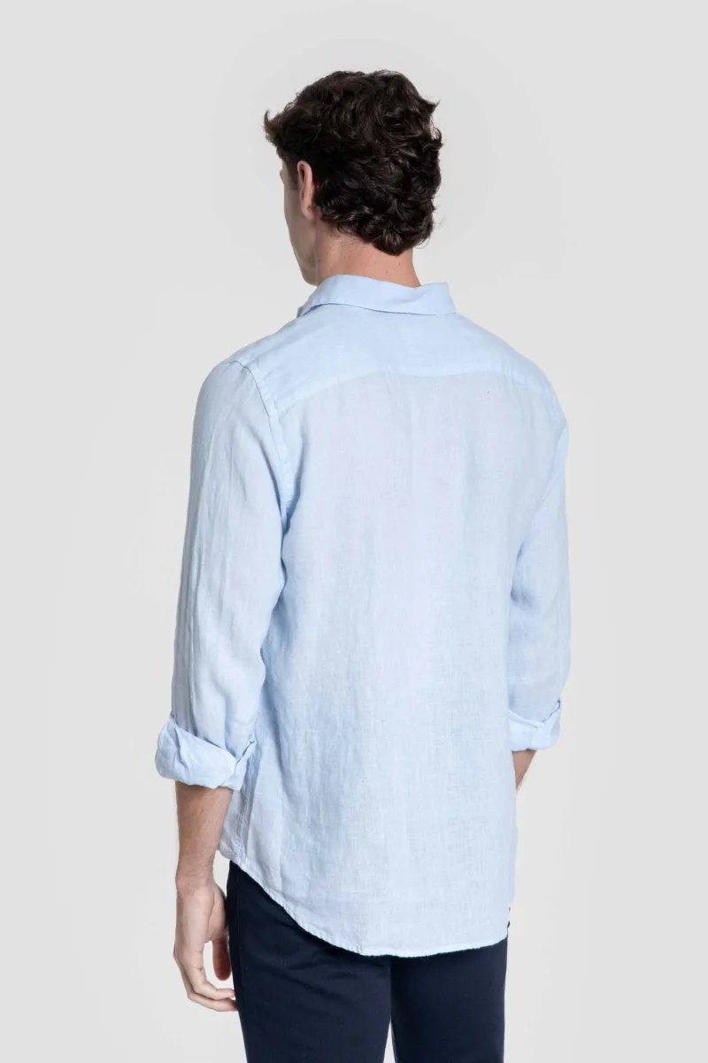 Camisa de Lino Celeste - Imagen 5