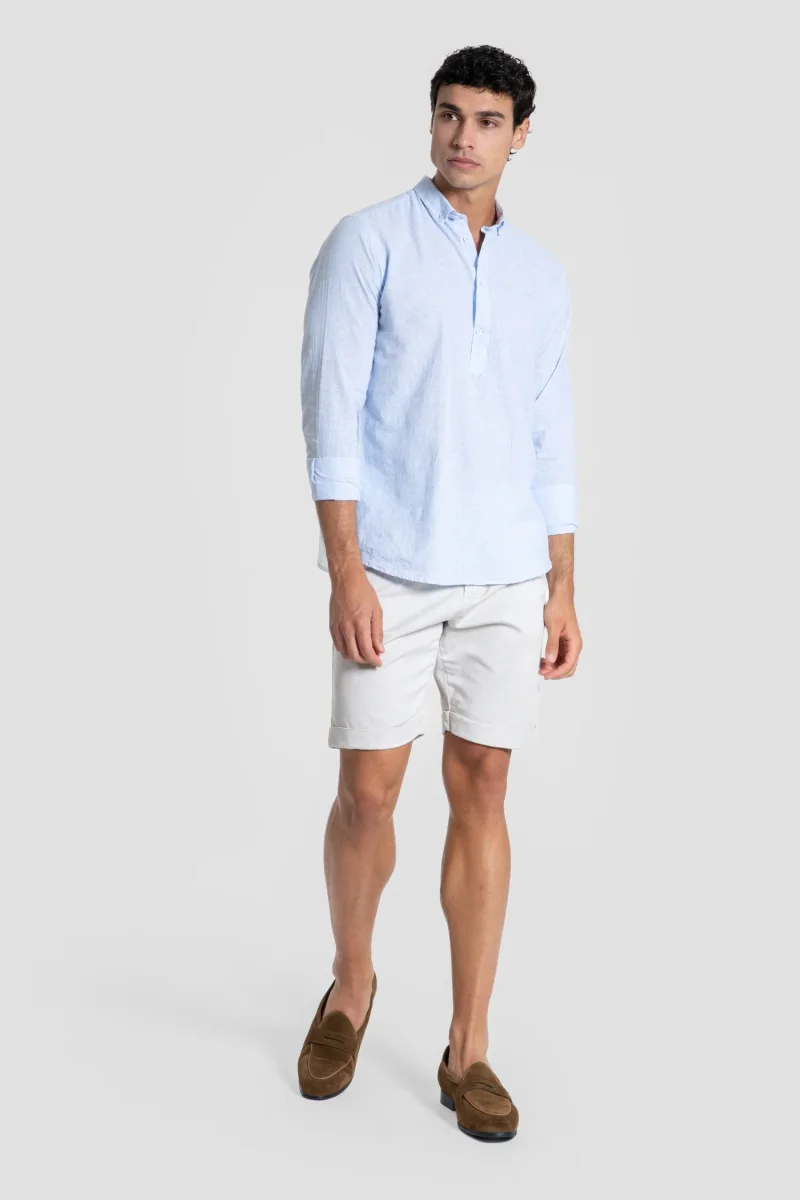 Polera Rayas Celeste - Imagen 2