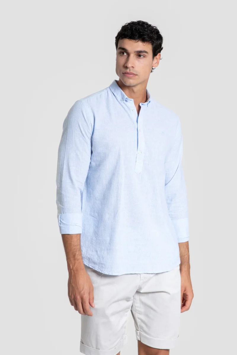 Polera Rayas Celeste - Imagen 3