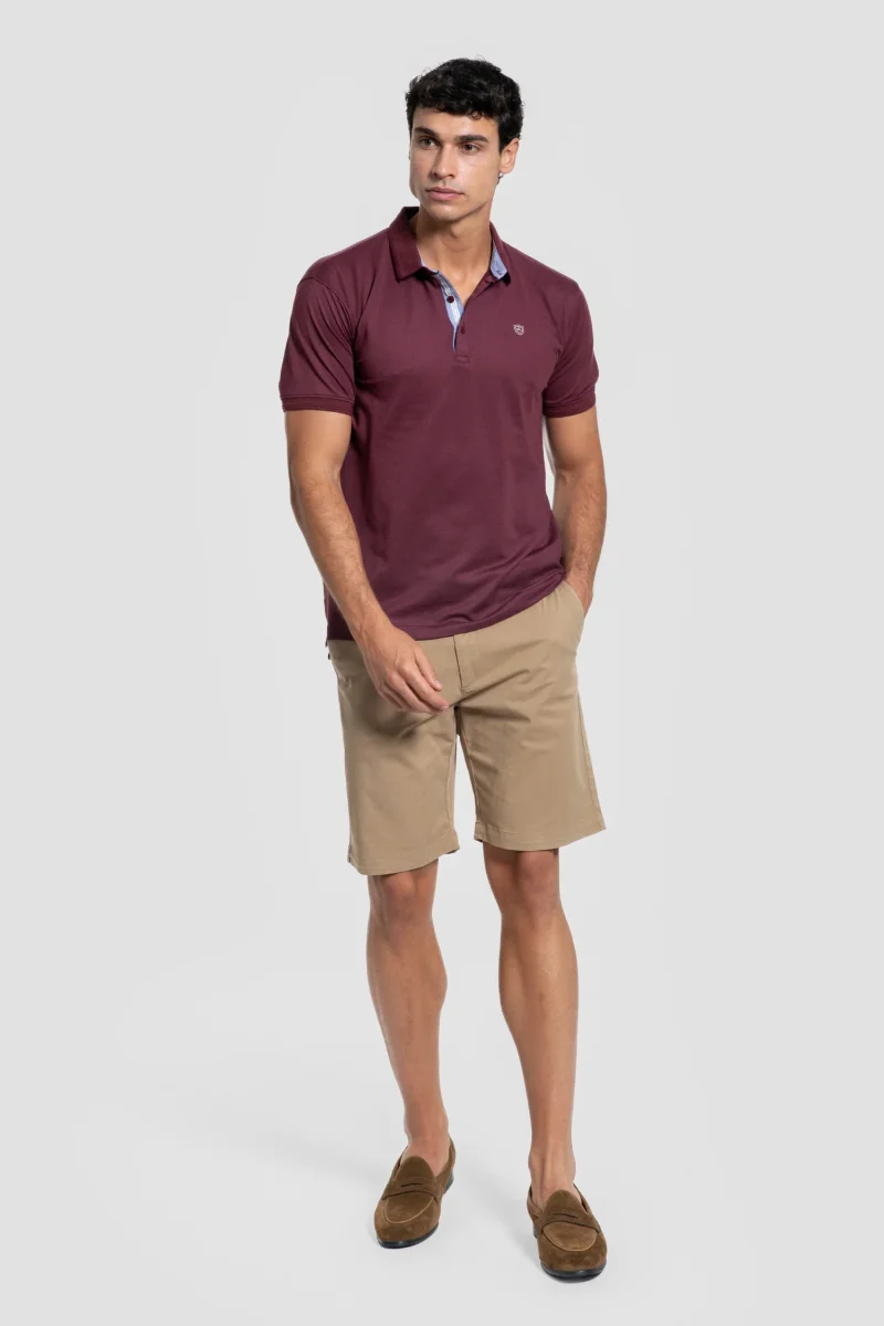 Polo Relieve Burdeos - Imagen 2