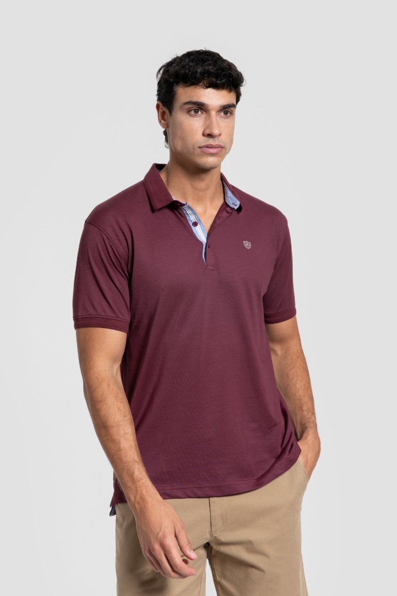 Polo Relieve Burdeos - Imagen 3