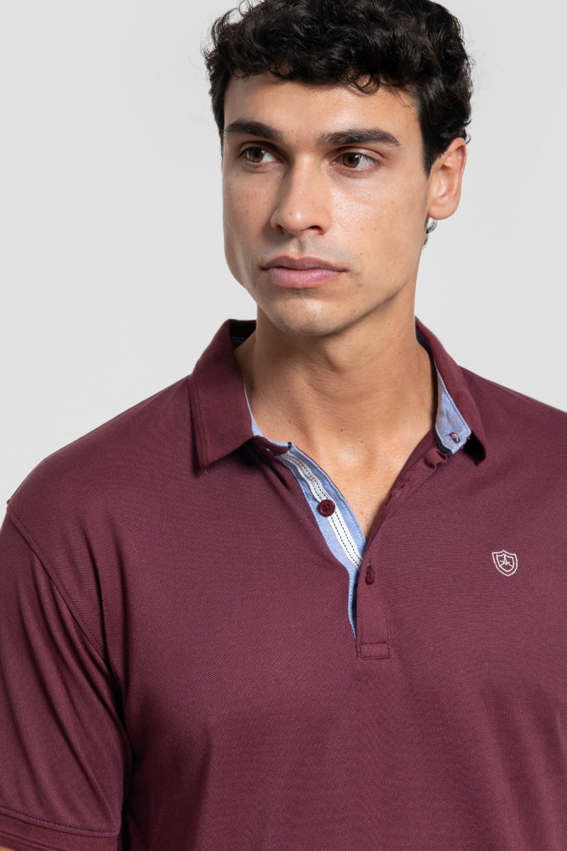 Polo Relieve Burdeos - Imagen 4