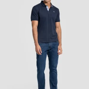 Polo Relieve Azul Marino