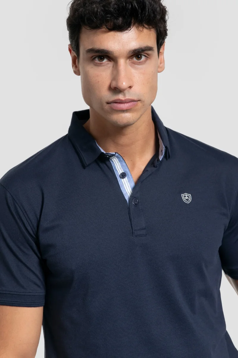 Polo Relieve Azul Marino - Imagen 3