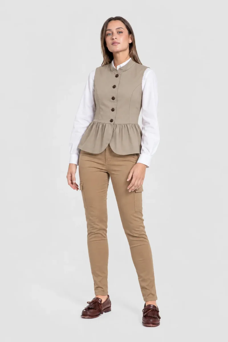 Chaleco Cuello Maho Peplum - Imagen 2