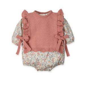 Pelele Tejido + Chaleco Tricot Liberty Romantic “ROSEWOOD”