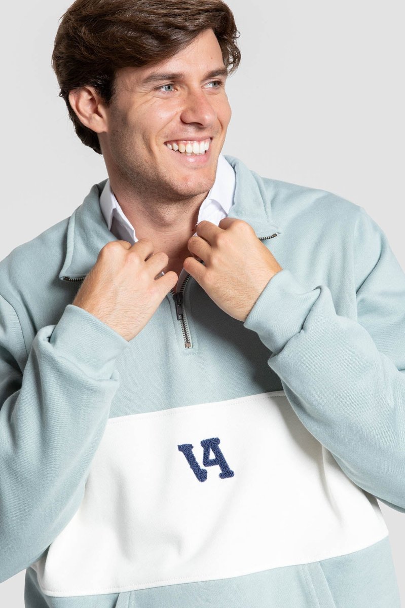 Sudadera Media Cremallera Franja Contraste - Imagen 3
