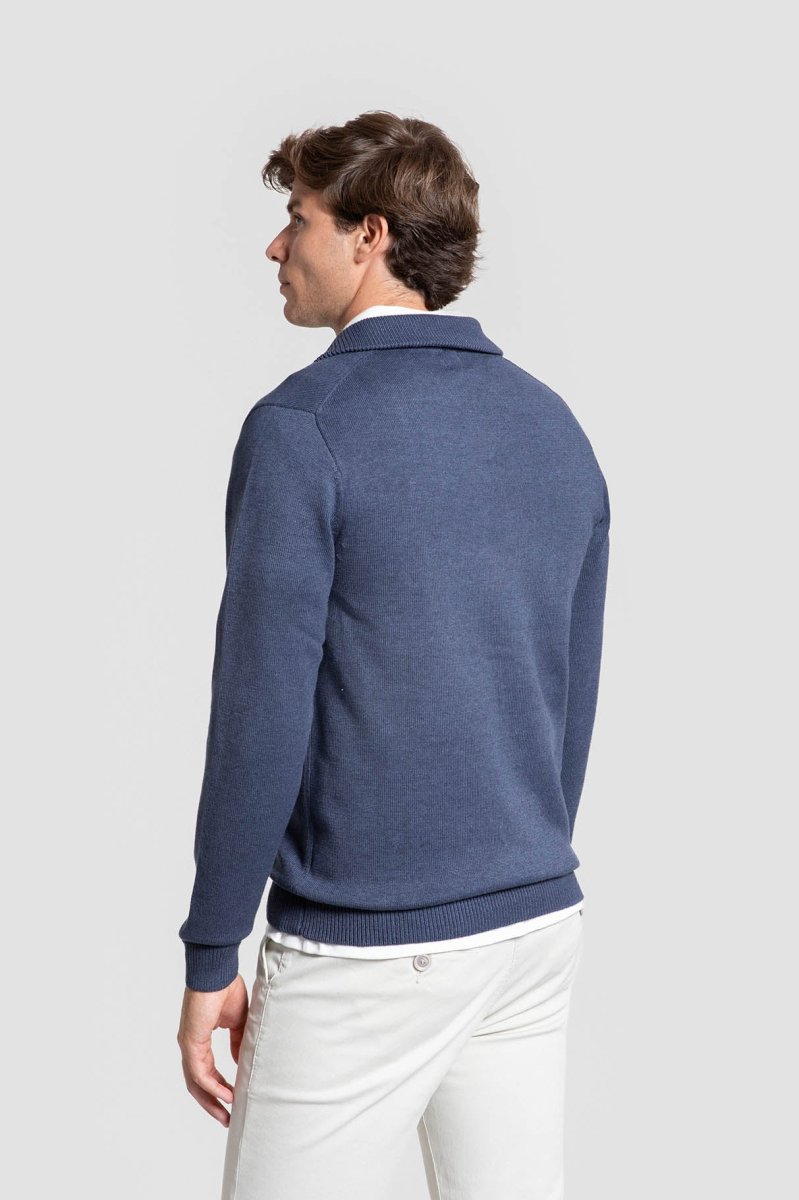 Jersey Cremallera Cuero Cuello Alto - Imagen 6
