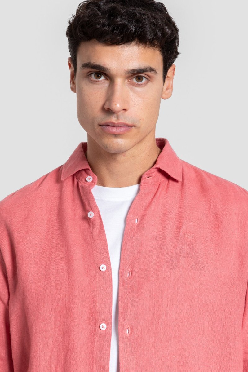 Camisa Lino Coral - Imagen 4