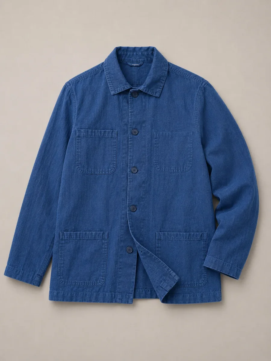 Sobrecamisa de Lino - Marino - Imagen 4