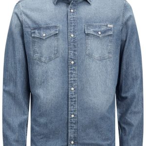 CAMISA DE JEAN SHERIDAN - Medium Blue Denim Fit:SLIM