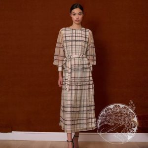 VESTIDO CUADROS TUL VERDE