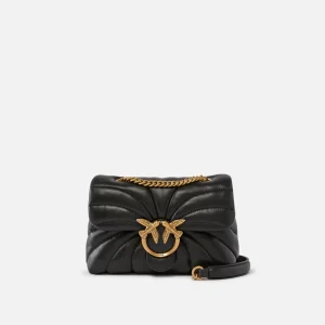 Minibolso love bag butterfly con bandolera de napa negro
