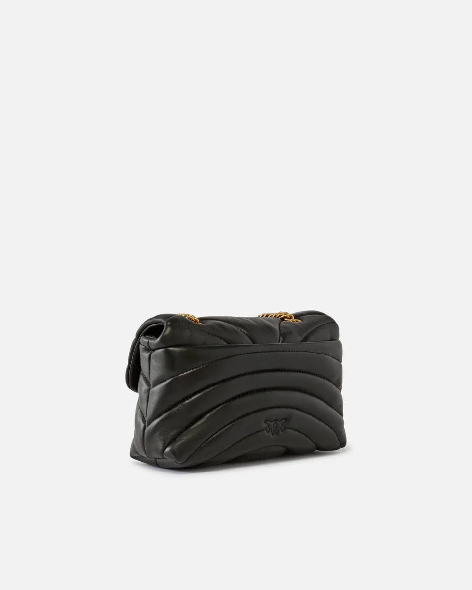 Minibolso love bag butterfly con bandolera de napa negro - Imagen 3