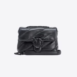 Mini love bag puff in napa color block negro
