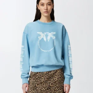 Sudadera de algodón con logo en las mangas