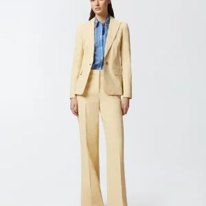 Pantalón de lino elástico