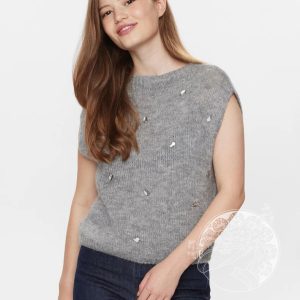 CHALECO GRIS PIEDRAS