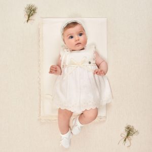 VESTIDO BEBÉ CEREMONIA TUL BORDADO COLECCIÓN “PAZ”