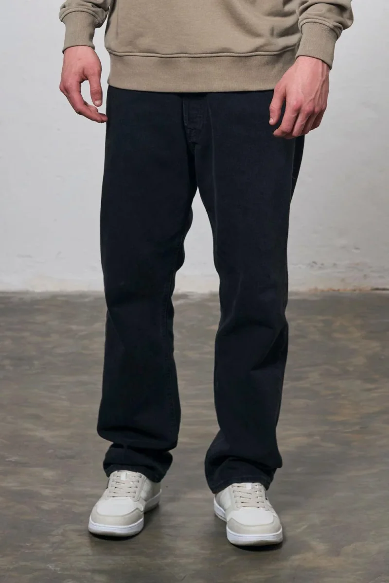 JEAN RELAXED TIRO ALTO CHRIS 981 - Black Denim - Imagen 2