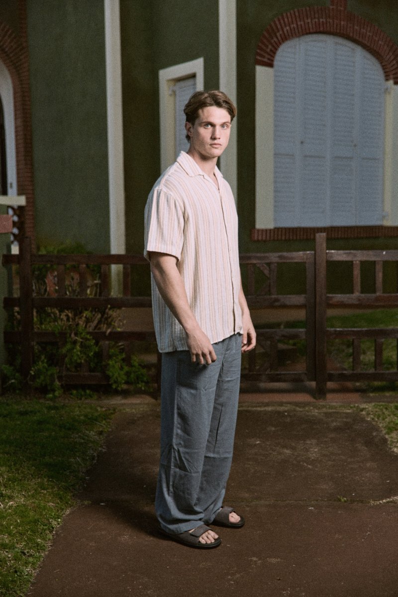 CAMISA RELAXED RAYAS COBA - Golden Apricot - Imagen 5