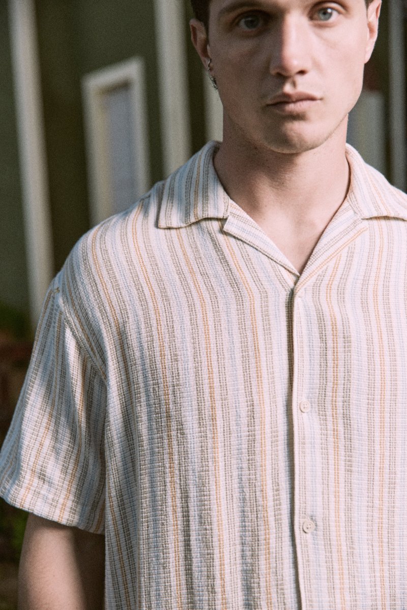 CAMISA RELAXED RAYAS COBA - Golden Apricot - Imagen 6